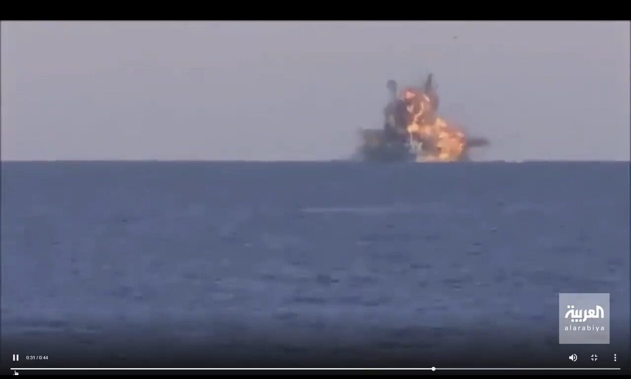 صورة من مقطع الادعاء الذي نشرته قناة العربية