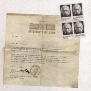 ادعاء رسالة رفض طلب اينشتاين في الجامعة