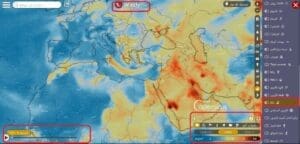 تلاشي سحابة SO2 من المنطقة العربية موقع Windy فتبينوا