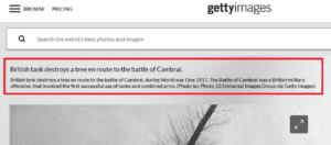مصدر صورة الدبابة البريطانية ولم تقدها نساء ولم تصطدم بشجرة فتبينوا