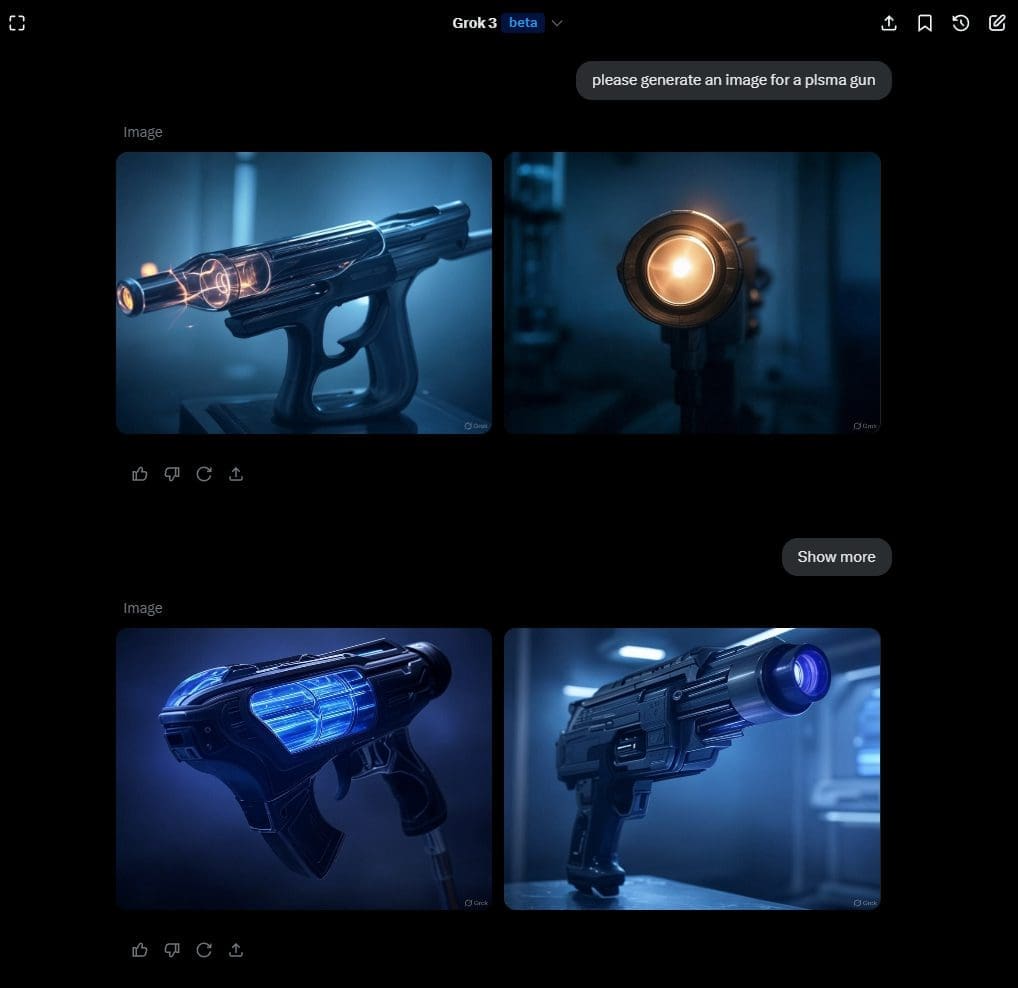 توليد صورة لسلاح البلازما