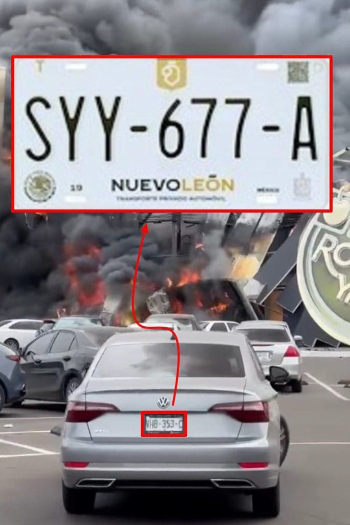 مطابقة لوحة تسجيل سيارة من مقطع الادعاء، مع لوحات تسجيل السيارات في المكسيك