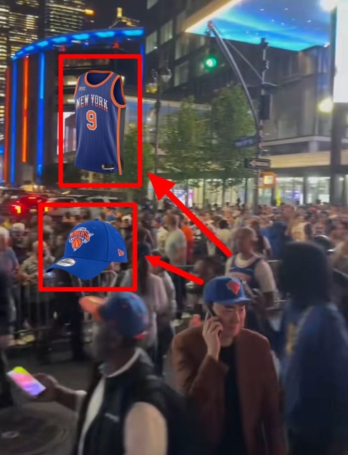 صورة توضح ملاابس نادي نيكس الظاهرة في مقطع الادعاء - قافلة الصمود